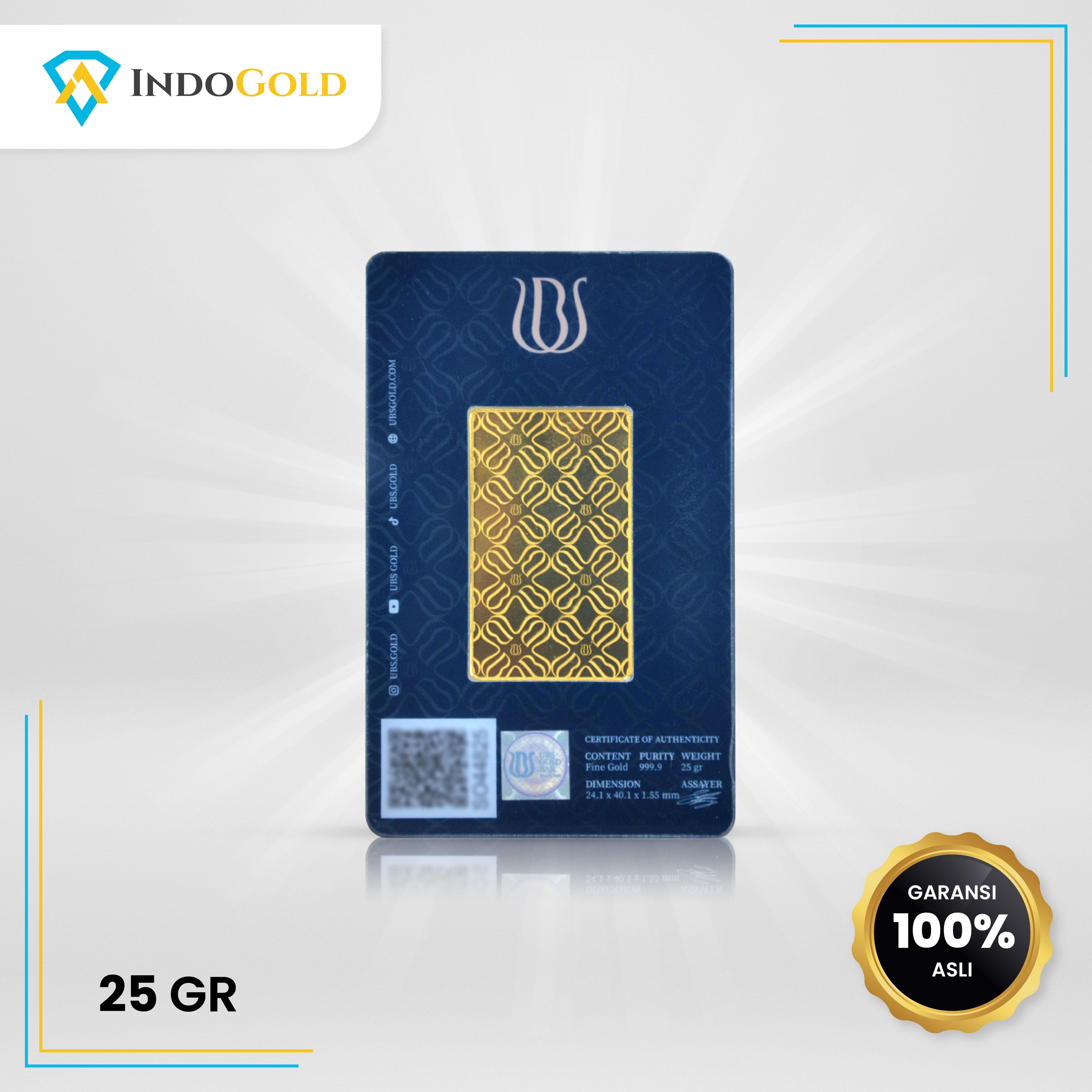UBS Gold 99.99% 25,0 gram
