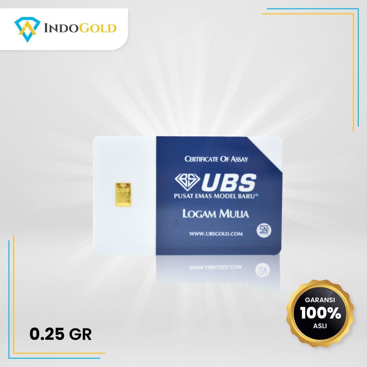 UBS Gold 99.99% 0.25 gram