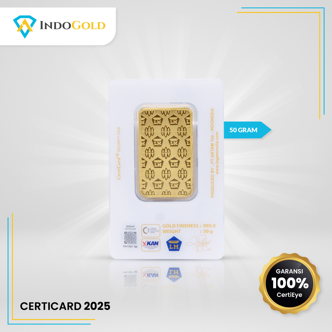 LM Antam 99.99% 50,0 gram