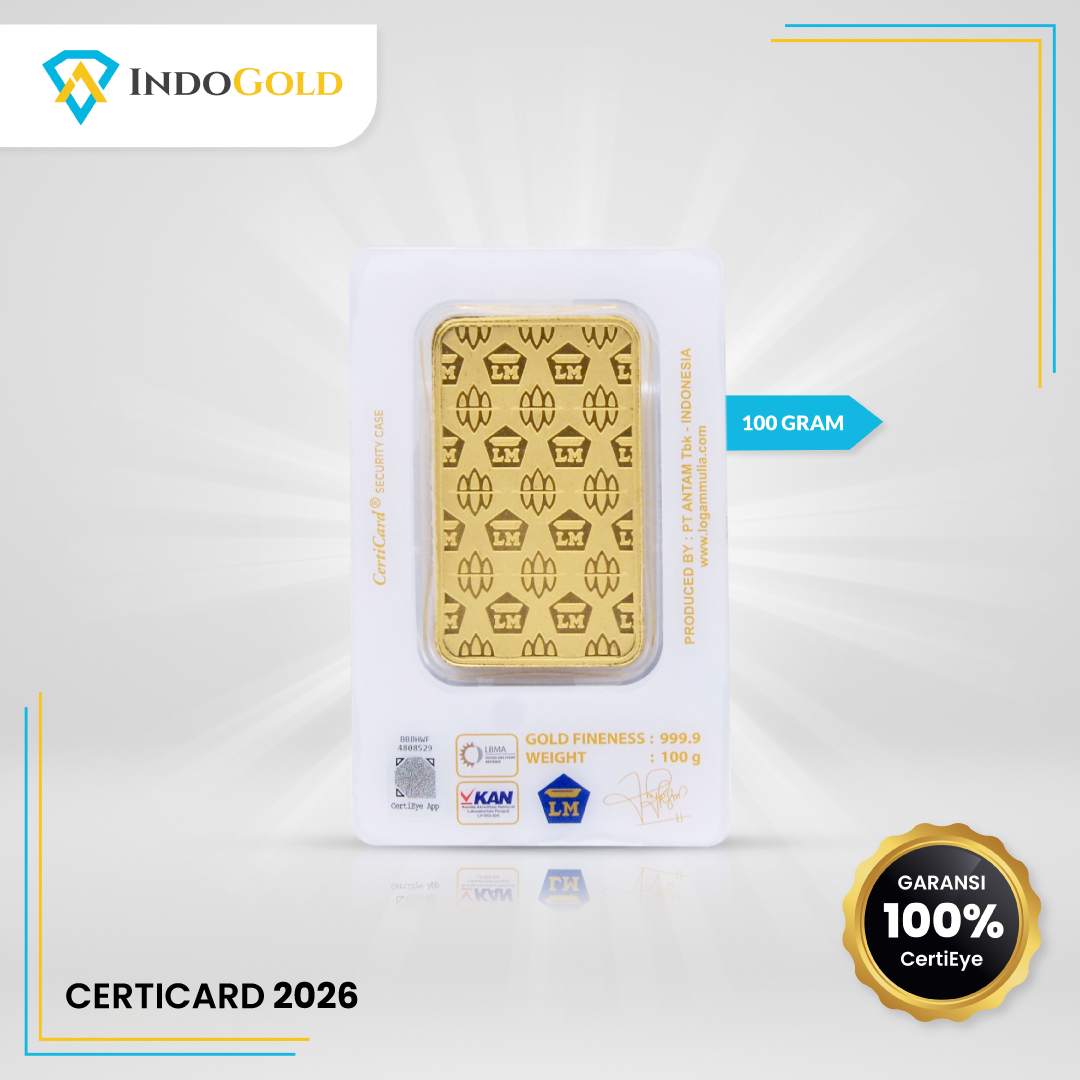 LM Antam 99.99% 100,0 gram