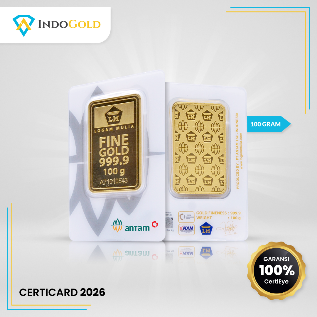 LM Antam 99.99% 100,0 gram