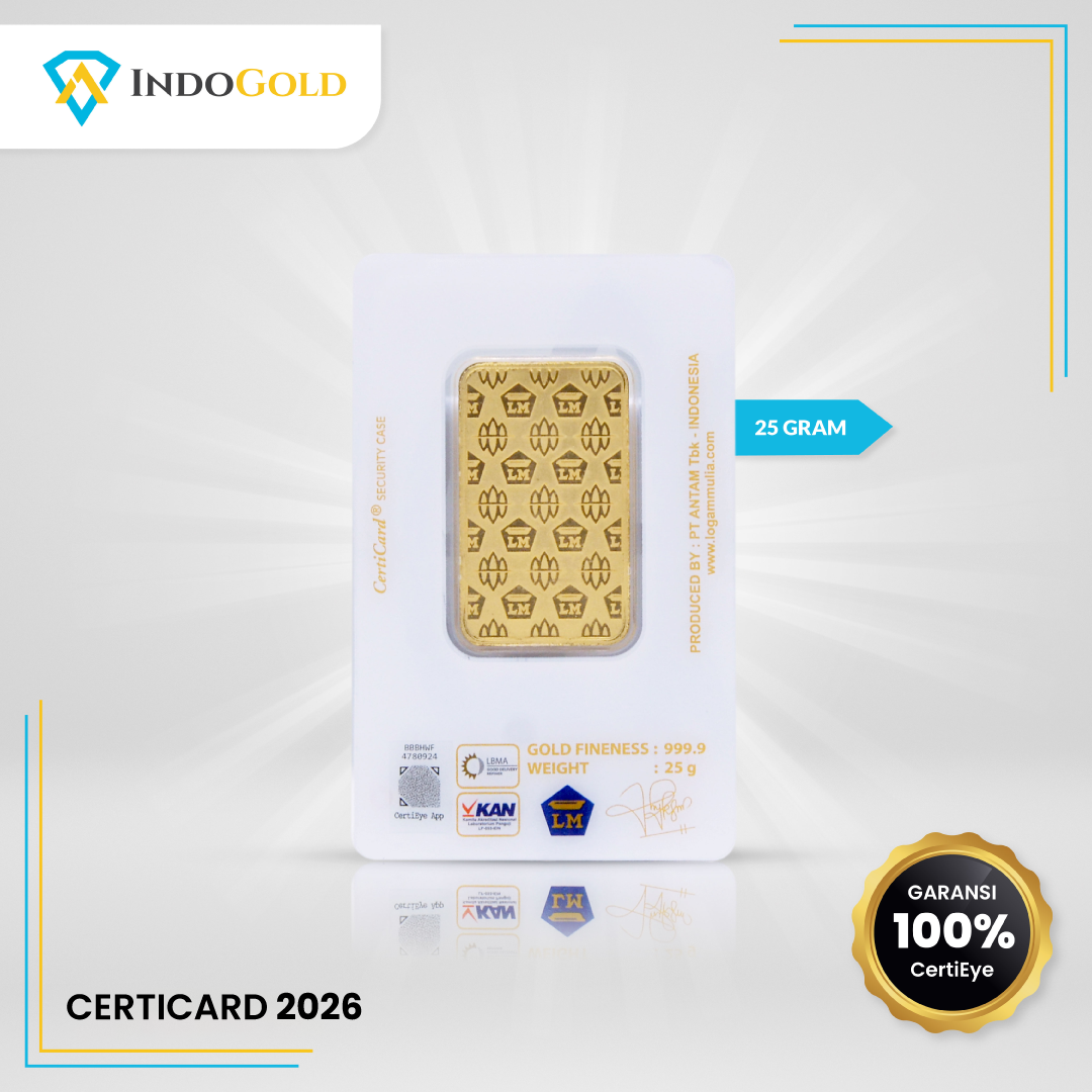 LM Antam 99.99% 25,0 gram