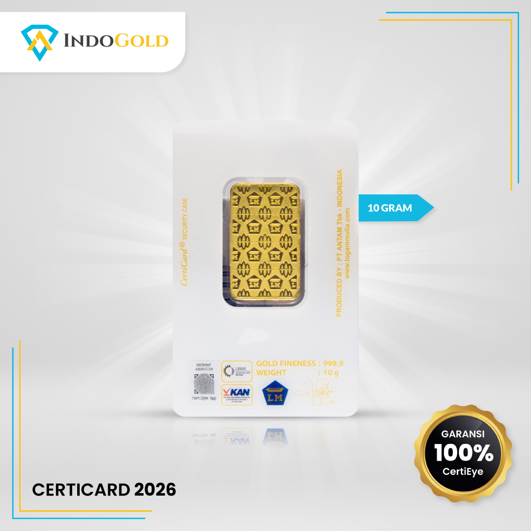 LM Antam 99.99% 10,0 gram