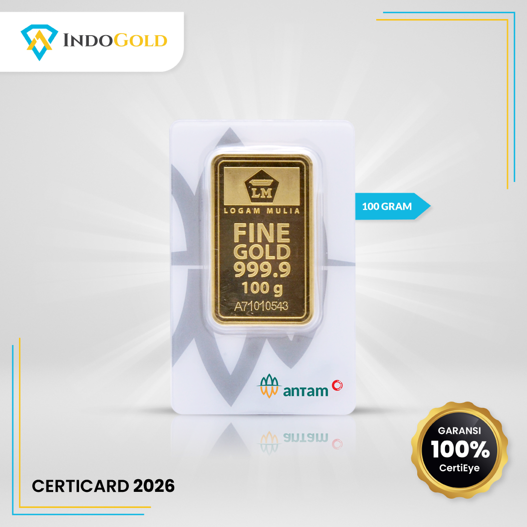 LM Antam 99.99% 100,0 gram