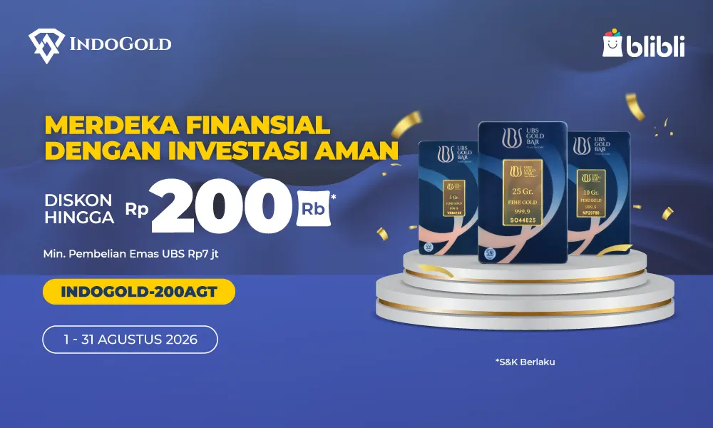 Blibli emas fisik Agustus 2026