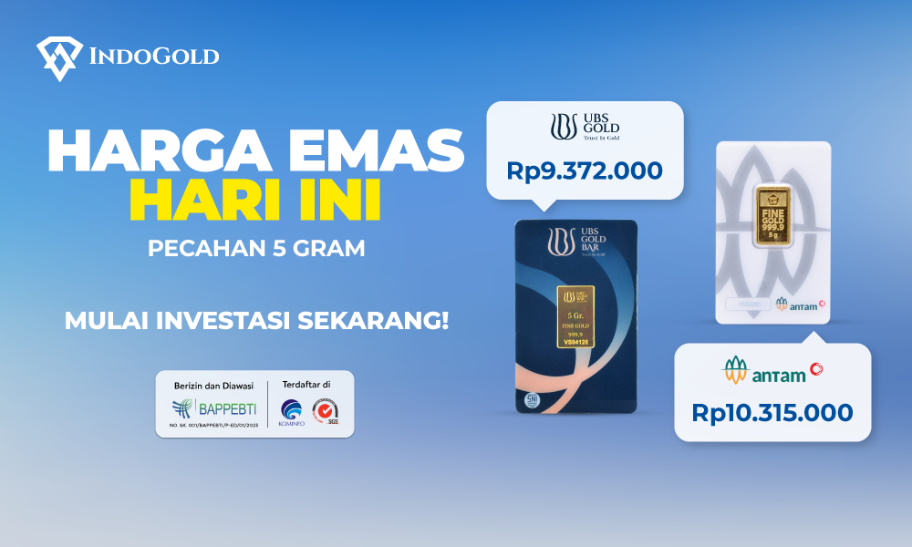 Harga emas Antam & UBS 5 gram