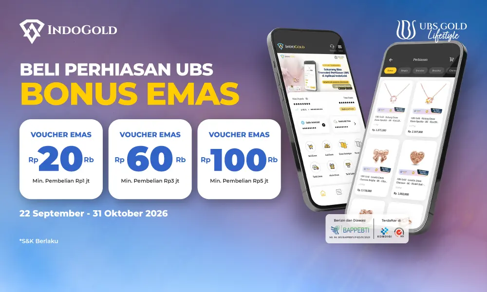 Beli Perhiasan UBS bonus Emas Digital