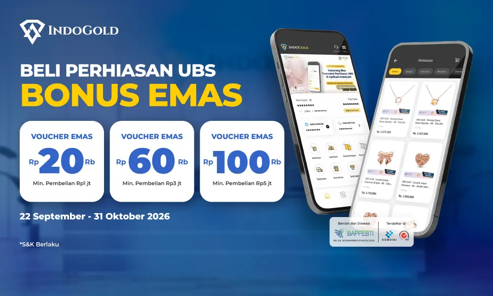 Beli Perhiasan UBS bonus Emas Digital